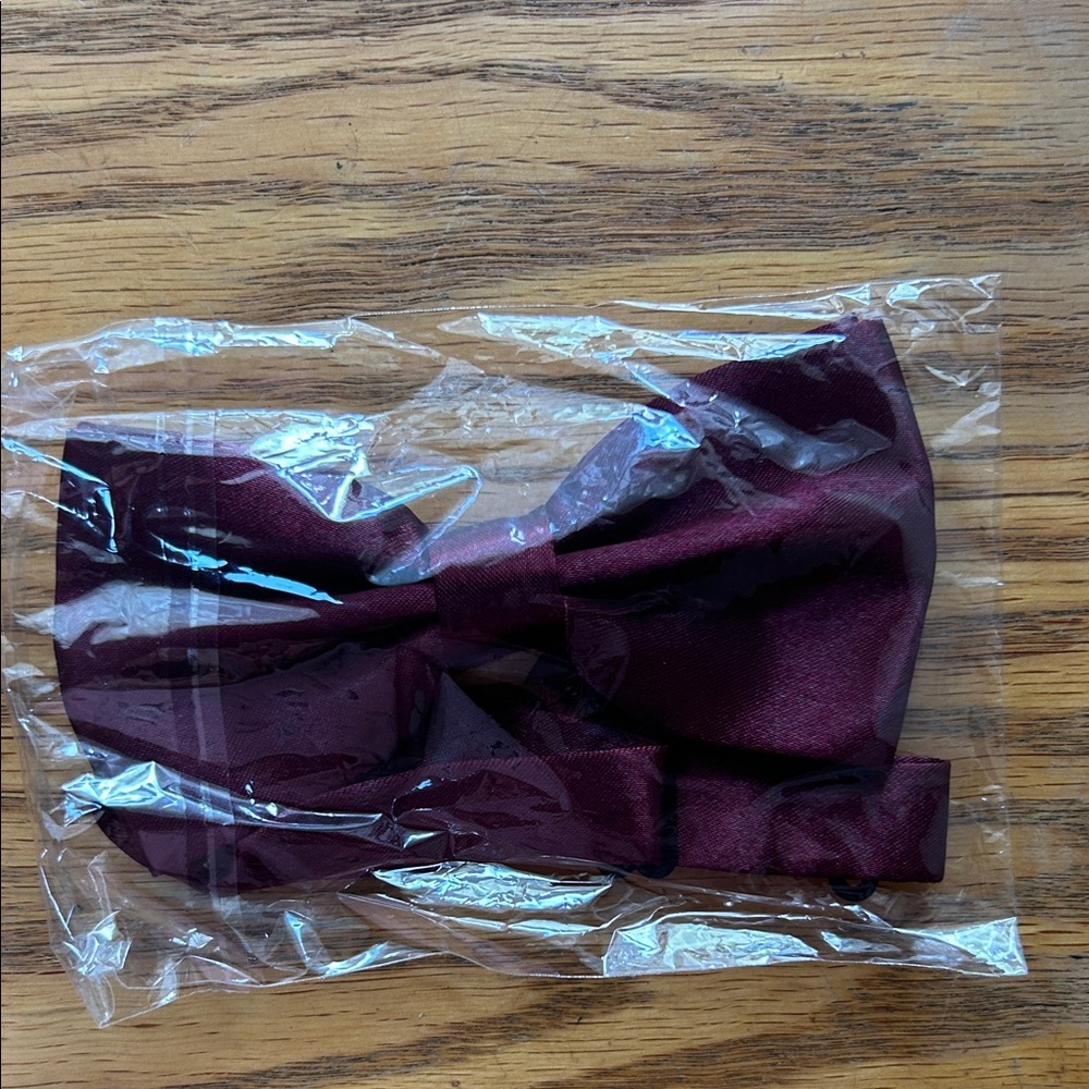 Sky Burgundy Bow tie
